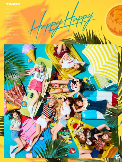 [사진]JYP엔터테인먼트 제공, 트와이스 일본 싱글 4집 '해피 해피' 커버