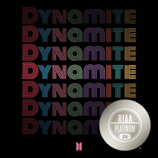 [사진]미국 레코드산업협회(RIAA) 제공, '다이너마이트' RIAA 더블 플래티넘 인증 이미지