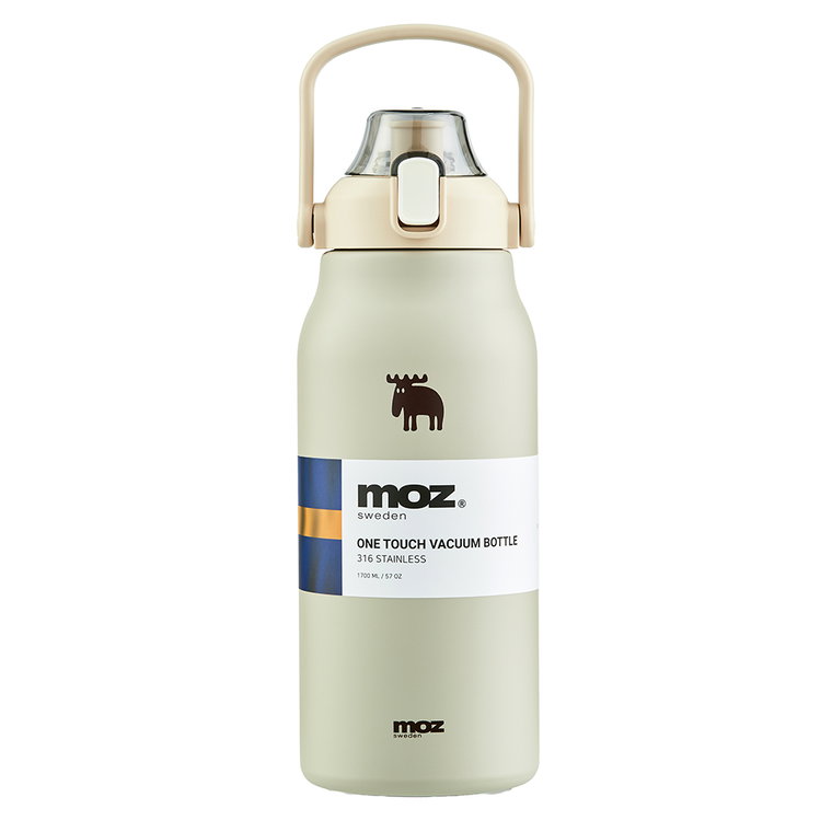 모즈 스웨덴 포스코 316 스텐 원터치 보온보냉병, 오트밀베이지, 1700ml, 1개