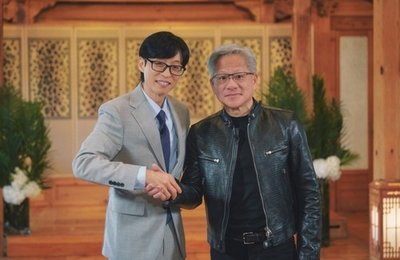 '유 퀴즈' 젠슨 황, 韓 재벌 총수 극찬! 25년 인연 대공개!