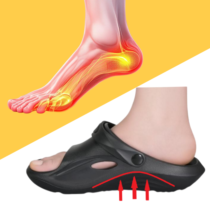 워니 족저근막 발편한 아치 슬리퍼 전용파우치포함 실내화 샌들 무중력 여성 남성 염