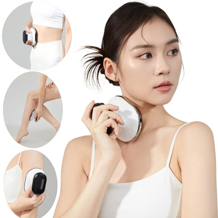 ERANSTAR 바디샷 고주파 마사지기 EMS갈바닉 초음파 복부/허벅지/종아리 셀룰라이트 지방분해 홈케어 뷰티디바이스, 화이트