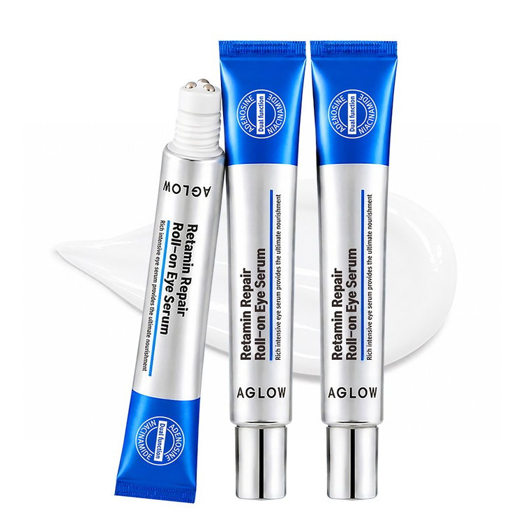 멜라트 어글로우 롤 온 아이 세럼 / 레티놀 아이크림 눈가주름 팔자 다크서클 붓기, 3개, 30ml