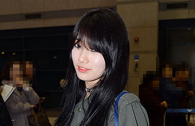 미스에이 수지, 17일 오후 싱가포르 쇼케이스를 마치고 인천공항을 통해 귀국