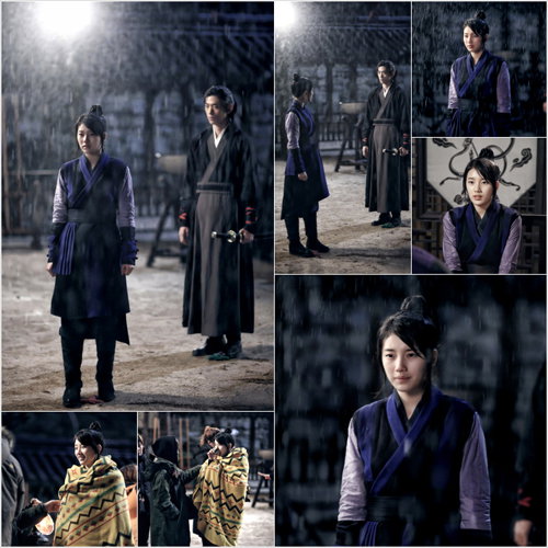 <구가(九家)의 서(書)> 수지, 4시간 동안 쏟아지는 물줄기 맞으며 ‘열혈 투혼’