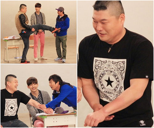 '우리동네 예체능' 강호동, 이수근 발차기에 피멍 몸 굴욕