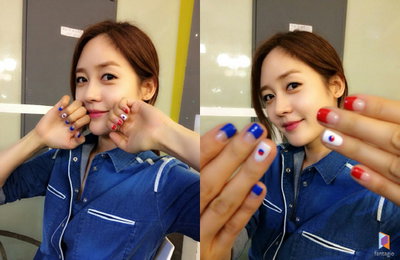 성유리, 센스 네일아트로 월드컵 응원
