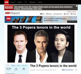 임형주, 美CNN  ‘세계 3대 팝페라 테너’선정