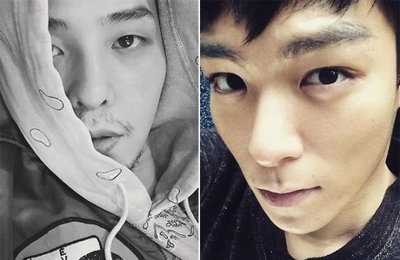 빅뱅,지디&탑 2色 상반된 얼굴