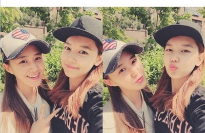 '소녀시대' 수영·유리, 다정다감 민낯셀카 공개