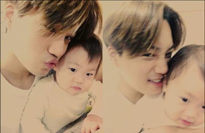 '엑소' 카이, 귀요미 조카와 훈훈한 투샷