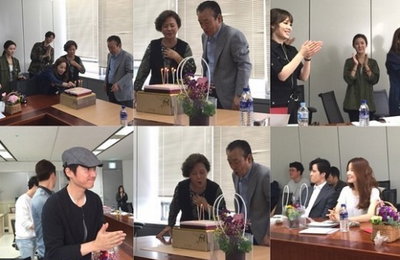 드라마 '여자를 울려'팀, 훈훈한 스승의 날 풍경…