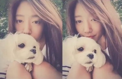 박신혜, 수수 + 청초한 미모…반려견과 일상 공개