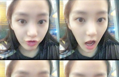 이유비, 애교 넘치는 4컷 셀카 '귀요미'