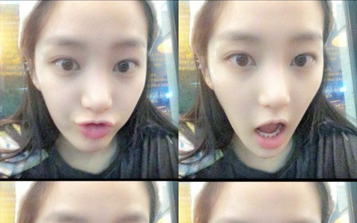 이유비, 애교 넘치는 4컷 셀카 '귀요미'
