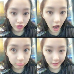 이유비, 애교 넘치는 4컷 셀카 '귀요미'