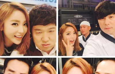 홍진영, '냉장고' 인증샷…'김풍 최현석 정창욱 샘김, 스타 셰프와 함께'