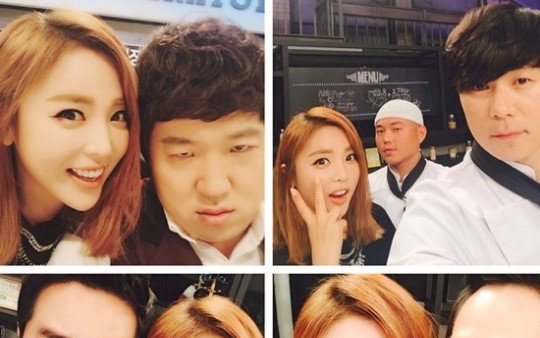 홍진영, '냉장고' 인증샷…'김풍 최현석 정창욱 샘김, 스타 셰프와 함께'