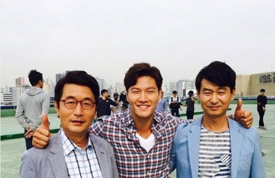 김종국, '프로듀사' 촬영 중 찰칵…'예능국 트리오'