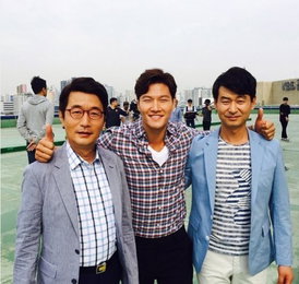 김종국, '프로듀사' 촬영 중 찰칵…'예능국 트리오'