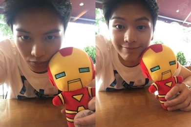 육성재, 힘든 촬영에도 훈훈 웃음…“아이언맨 !”