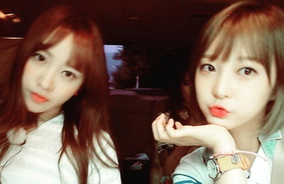 'EXID' 혜린, 하니와 깜찍한 투샷 '귀여운 미모'