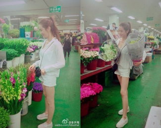 이다해, 이른 새벽 꽃시장 나들이.."꽃보다 다해"