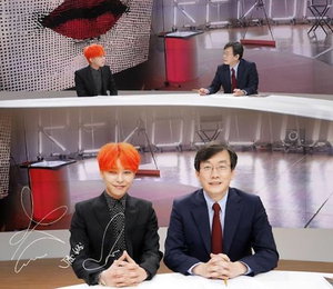 빅뱅 지드래곤·손석희, 영광의 투샷 "뉴스룸 스튜디오에서…"
