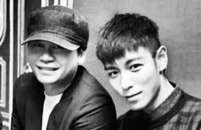 양현석·'빅뱅' 탑, 훈훈한 투샷…"With YG"