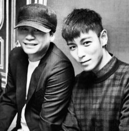 양현석·'빅뱅' 탑, 훈훈한 투샷…"With YG"