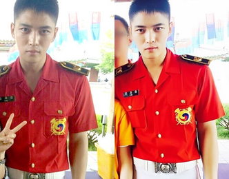 'JYJ' 김재중, 군악대 된 근황 포착…"훈남 비주얼"여전