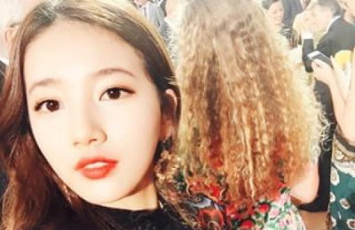 수지, 로마 들썩이게 하는 외모…'매혹적인 레드립'