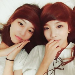 지숙·고우리, 커플 헤어스타일 '훈훈' 셀카 공개