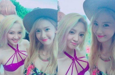 '소시' 윤아·효연, '심쿵' 수영복 자태…"상큼 + 발랄"