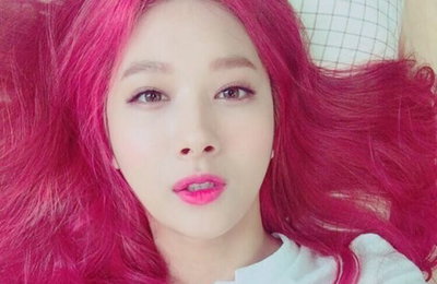 '나인뮤지스' 민하, 화사한 미모 자랑 "빨간색 헤어스타일"