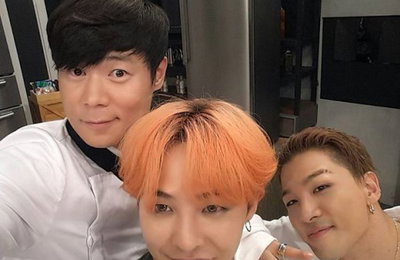 지드래곤·태양, '냉장고를 부탁해' 촬영 현장…"허세셰프와 찰칵"