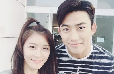 하지원·옥택연, 비주얼 케미…"훈훈 인증샷" 공개