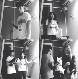 f(x), 녹음 중 루나 생일 깜짝파티 '감격'…"사랑해"