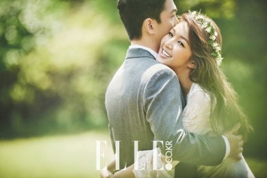 '10월의 신부' 김빈우, 1살 연하 훈남 예비신랑과 웨딩화보