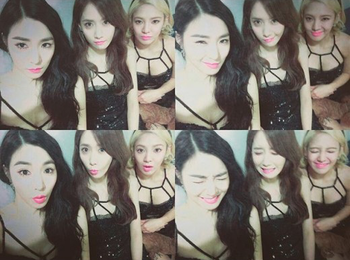 '소시' 티파니, 윤아·효연과 찰칵 '깜찍함 미모' 자랑