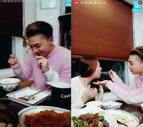 '지금 먹으러 갑니다' 태양, 팬과 즐거운 식사 '소탈한 매력' 자랑