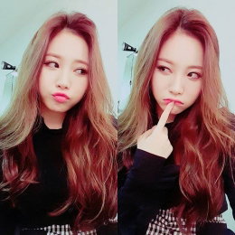 '걸스데이' 유라, 귀여움 발산 "눈싸움 하는 중"