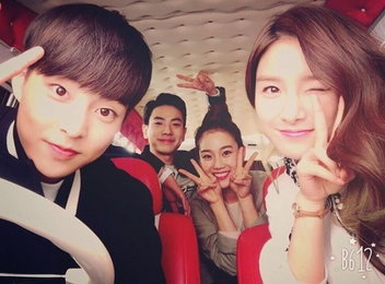 김소은-시우민, 첫 촬영 인증샷…"도전에 반하다 촬영중"