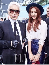 박신혜·라거펠트, 영광의 투샷…"글로벌 패셔니스타"