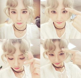 '뮤뱅' 태연, 귀염폭발 인증샷 공개 "첫방 하트 머리한 'I'"