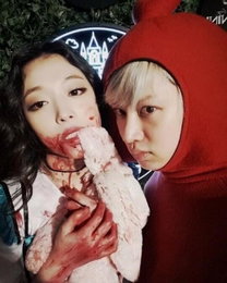 설리, SM 핼러윈 파티 인증…김희철과 훈훈