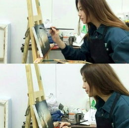 유라, 놀라운 그림실력…"유화 by 율화백"