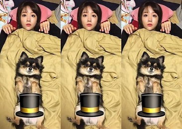 민아, 치명적 귀요미…"반려견과 일상의 귀요미"