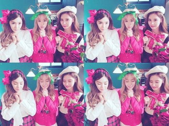 태티서, 크리스마스 분위기 물씬 셀카.."TTS is coming"