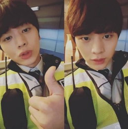 육성재, ''마을' 마지막 촬영 인증…'귀요미 순경도 안녕'